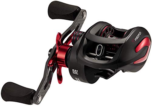 Moulinets de pêche Piscifun Phantom X Baitcasting, rapports de vitesse 6.3: 1 pour droitier, poignée de moulinet en carbone, carbone 18 lb...