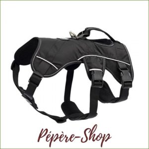 Harnais traction chien – modèle en nylon avec poignée et réfléchissant
