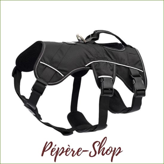 Harnais traction chien – modèle en nylon avec poignée et réfléchissant Harnais traction chien – modèle en nylon avec poignée et réfléchissant