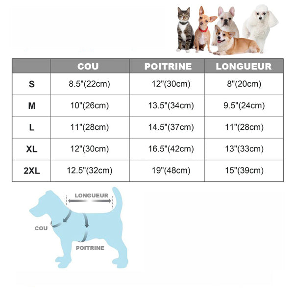 tableau des tailles du tricot en laine