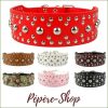 Collier clouté en cuir - 5cm de large - réglable - pour chiens