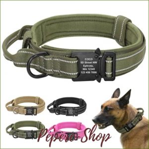 Collier militaire avec gravure laser pour chien de grande taille