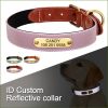 Collier gravé et réfléchissant pour chien en cuir – Image 5