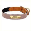 Collier gravé et réfléchissant pour chien en cuir – Image 4