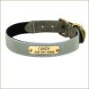 Collier gravé et réfléchissant pour chien en cuir – Image 3