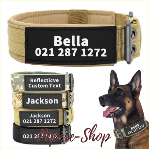 Collier tactique avec personnalisation pour gros chien Collier tactique avec personnalisation pour gros chien