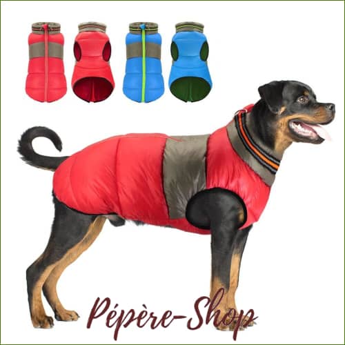 Doudoune pour gros chien réversible et réfléchissante Doudoune pour gros chien réversible et réfléchissante