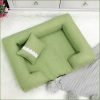 Lit canapé pour chien déhoussable et douillet avec petit coussin assorti – Image 7