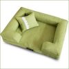 Lit canapé pour chien déhoussable et douillet avec petit coussin assorti – Image 4