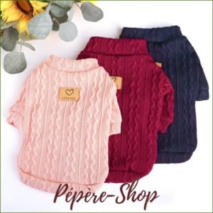 Tricot pour chien en laine chaude et douce